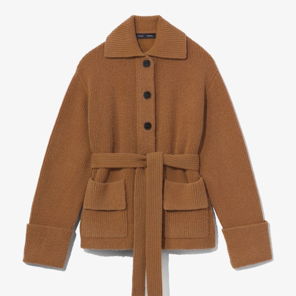 Proenza Schouler Wool Cashmere Belted Cardigan